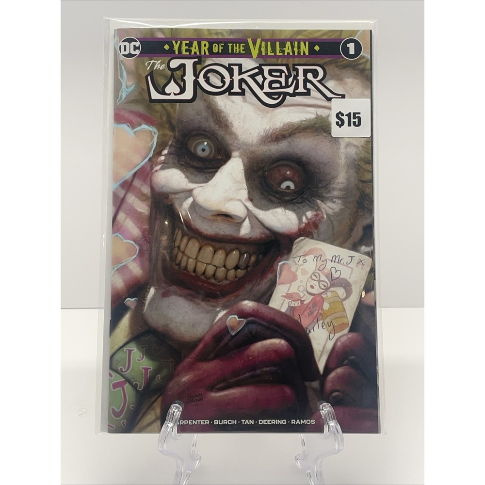 The Joker Year of the Villain #1 Exclusive Ryan Brown Minimal Trade Variant